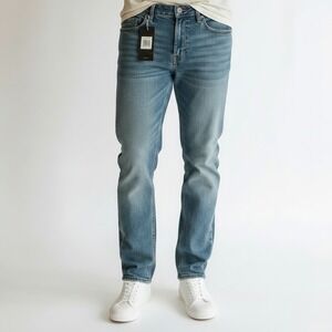 Buffalo David Bitton Max-X Slim Jeans Mens 38x32 Vintage Dirty Blue Denim NWT